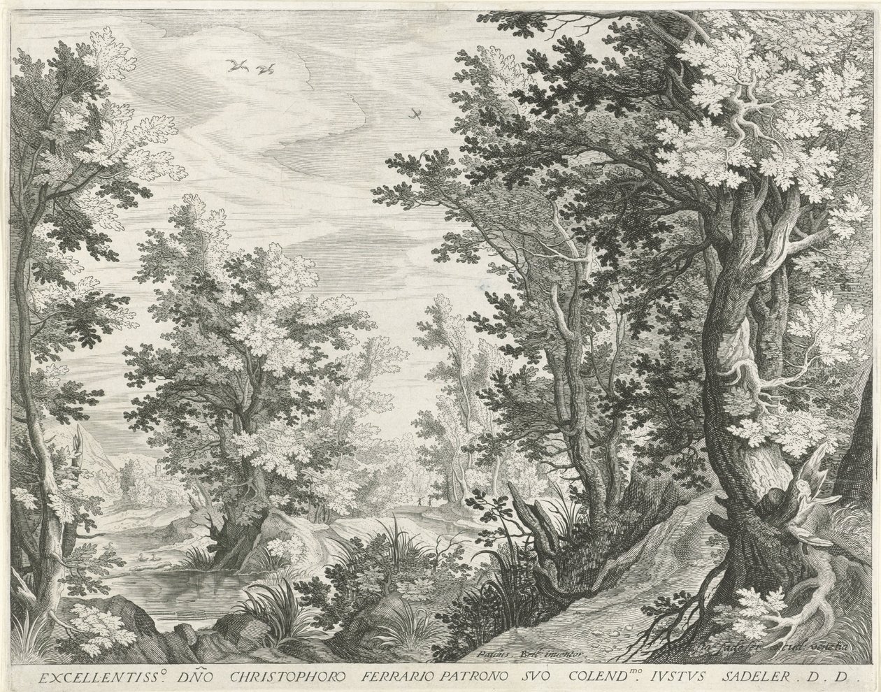 orman manzarası by Egidius  Sadeler (II)