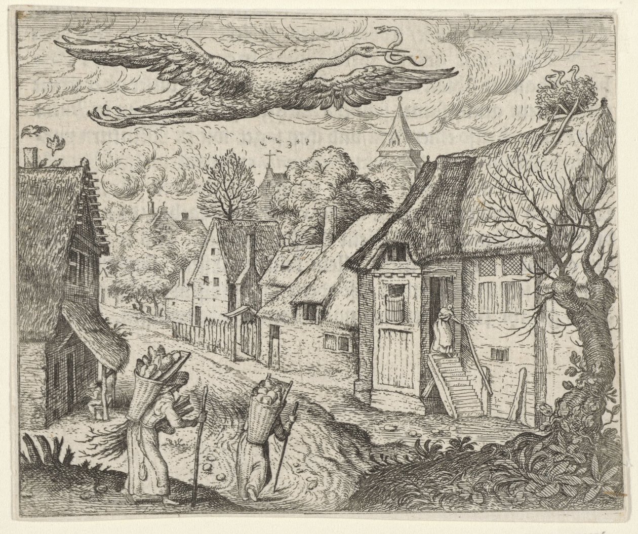 yaşlı leylek masalı by Egidius  Sadeler (II)