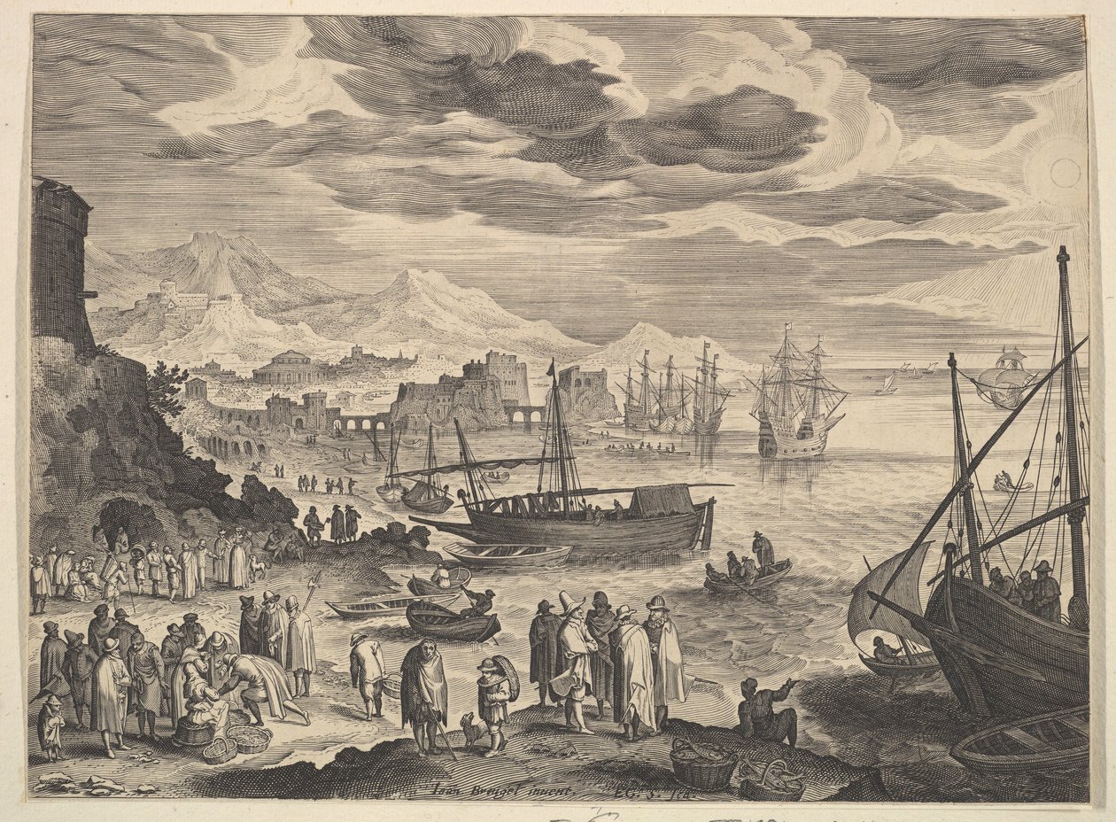 Liman Sahnesi. by Aegidius Sadeler II