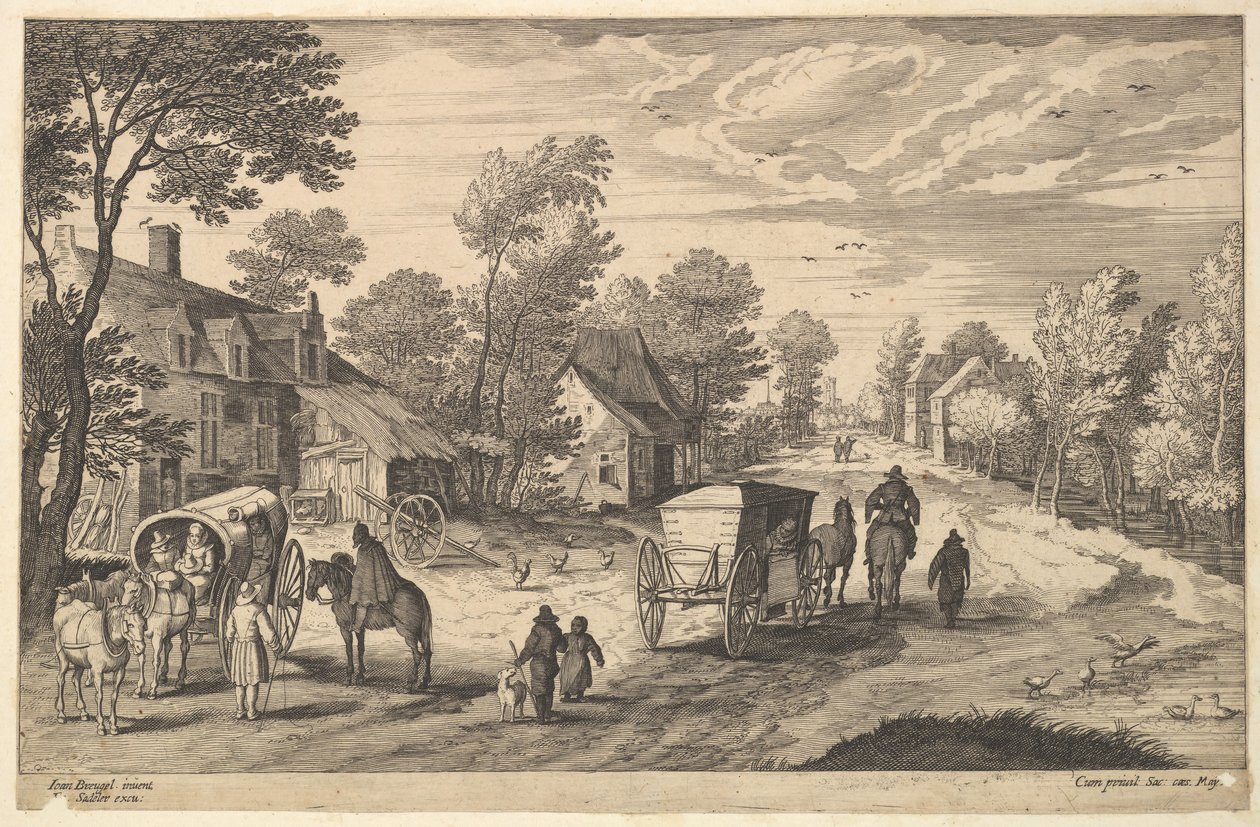 Bir Köy Yolu. by Aegidius Sadeler II