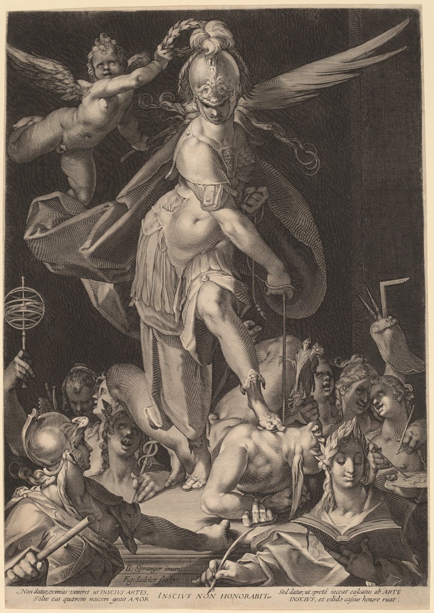Bilgelik Cehaleti Fetheder by Aegidius Sadeler II, after Bartholomaeus Spranger