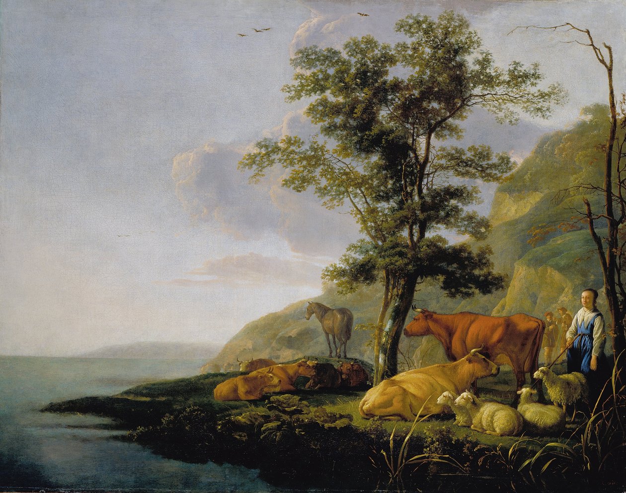 Nehri yakınında sığır by Aelbert Cuyp