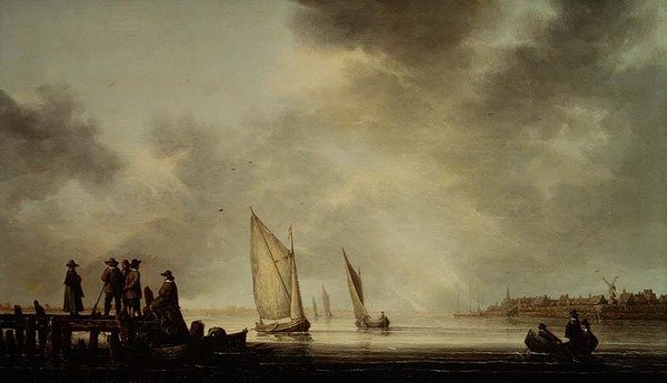 Bir nehir manzarası by Aelbert Cuyp