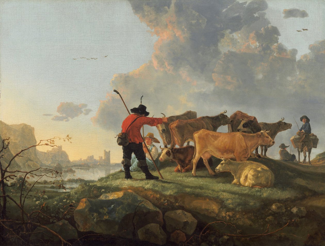 Sığırlara Bakan Çobanlar by Aelbert Cuyp
