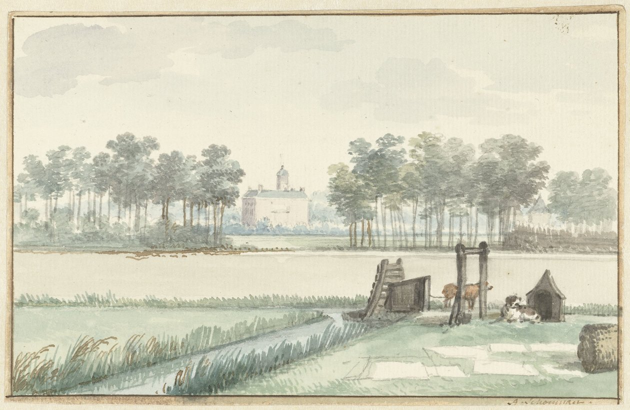 Walcheren'deki kale Ter Hooge by Aert Schouman