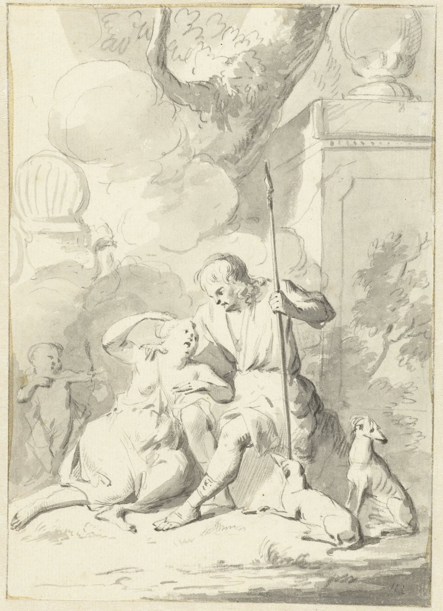 Venüs ve Adonis (?) by Aert Schouman