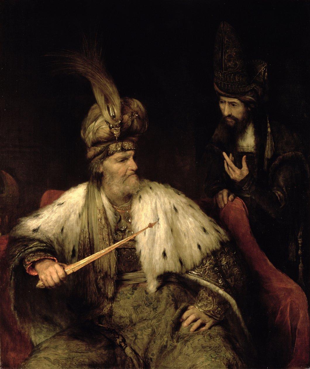 Ahaşveroş ve Haman by Aernt de Gelder