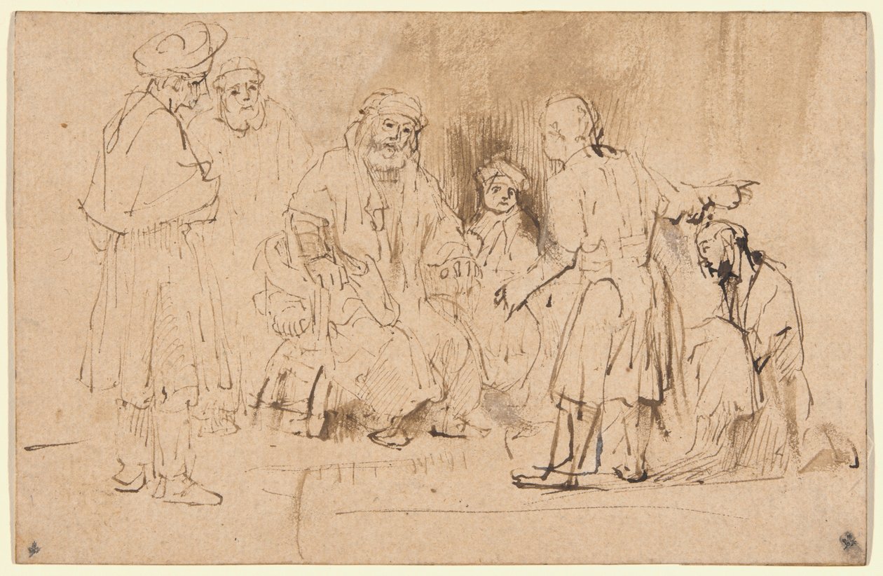 Jacob, Joseph'in Kanlı Ceketini Gösterdi by Aernt de Gelder