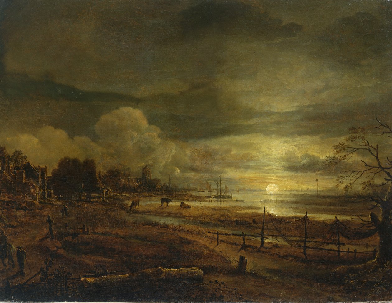 Ayın Doğuşunda Kanal by Aert van der Neer