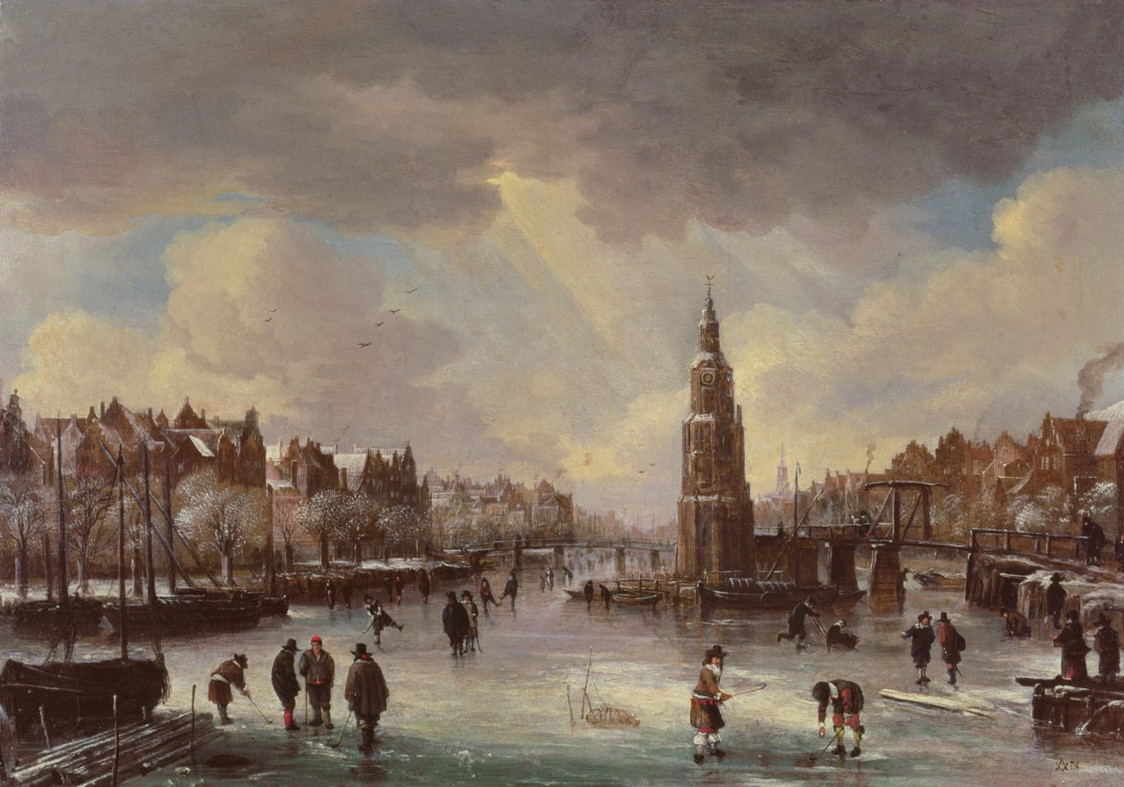 Donmuş Nehirdeki Kasaba by Aert van der Neer