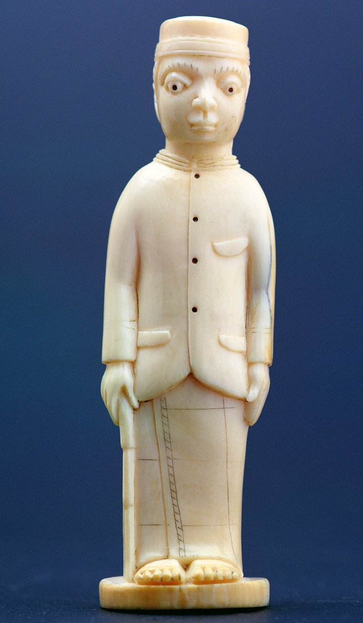 Avrupa elbiseli bir adam figürü, Kongo by African
