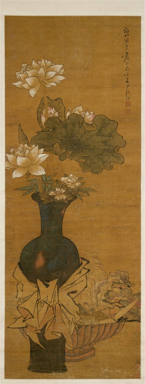 Çiçek vazosu. by After Chen Hongshou