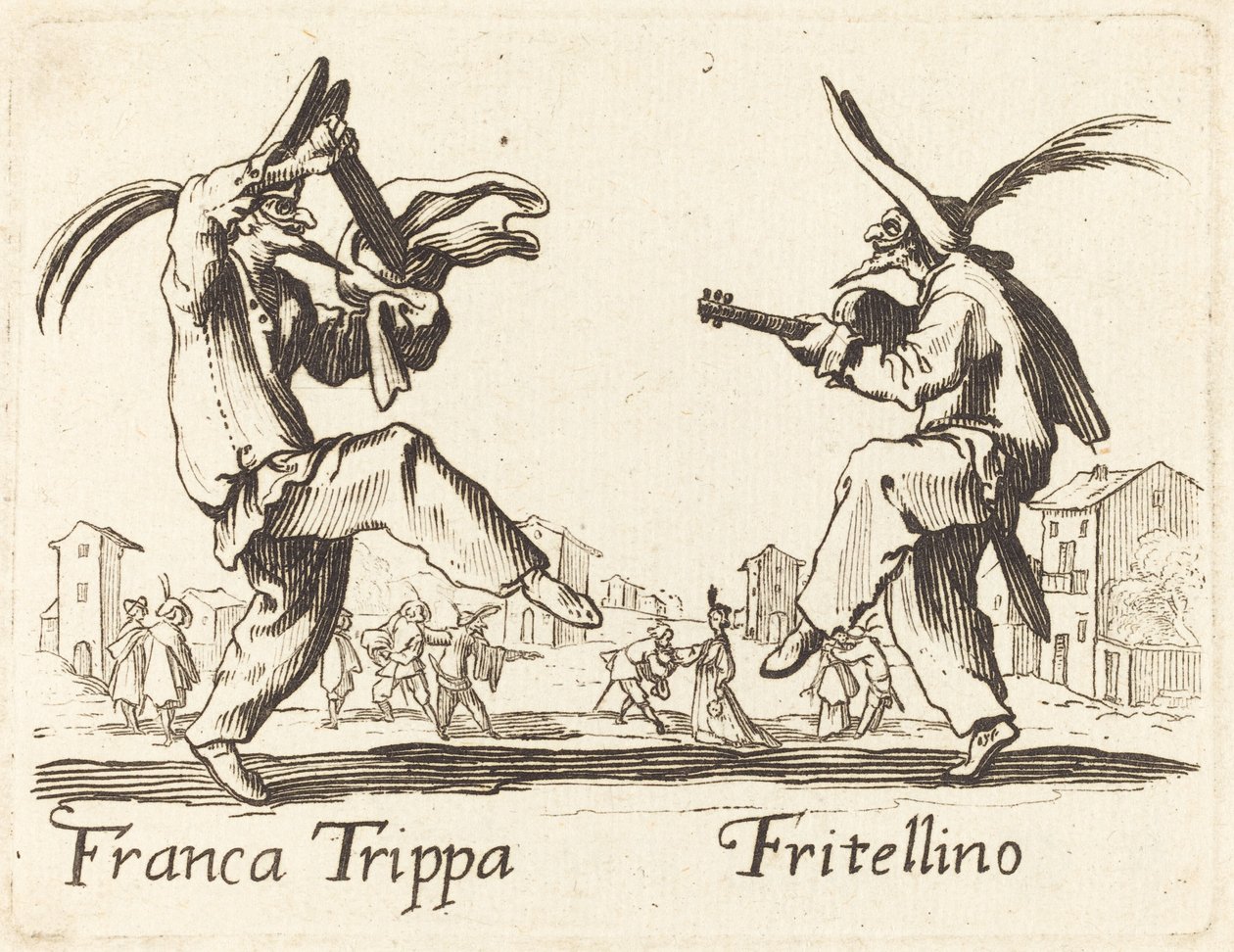 Franca Trippa ve Fritellino by After Jacques Callot