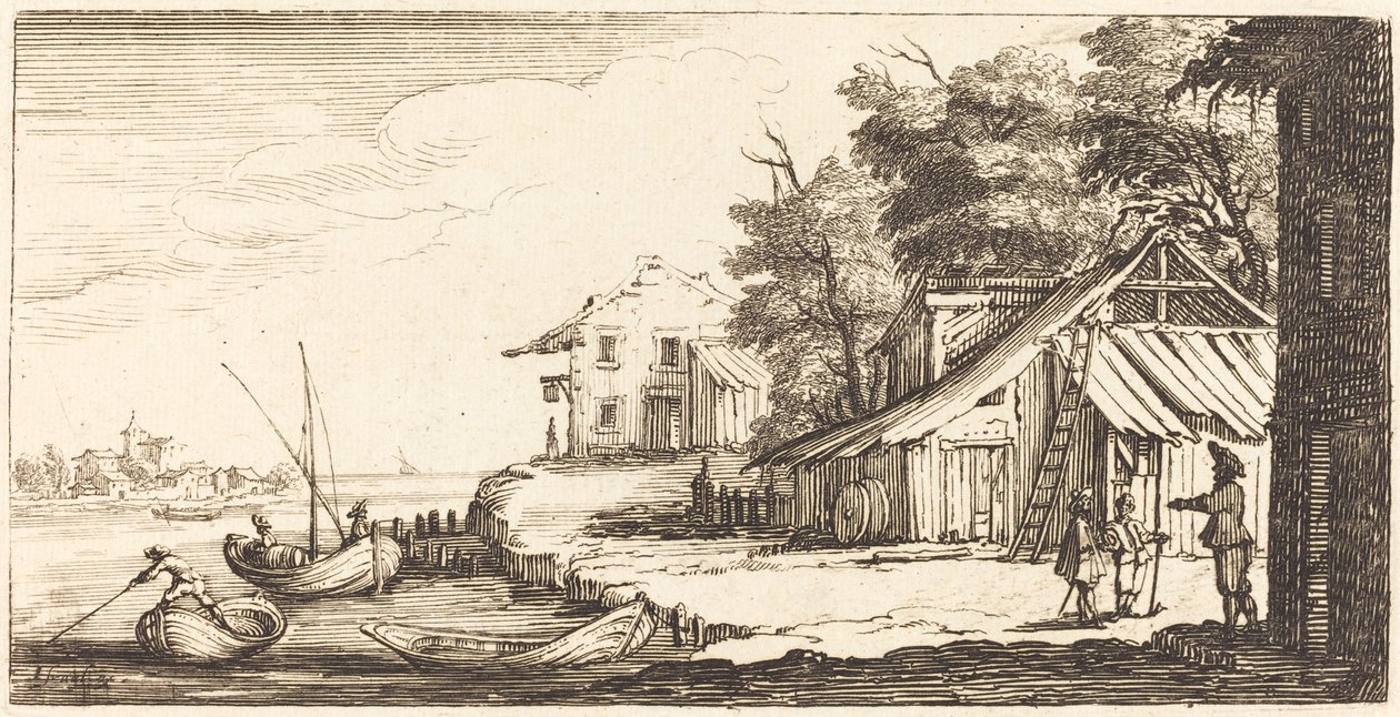 Nehir kıyısı by After Jacques Callot