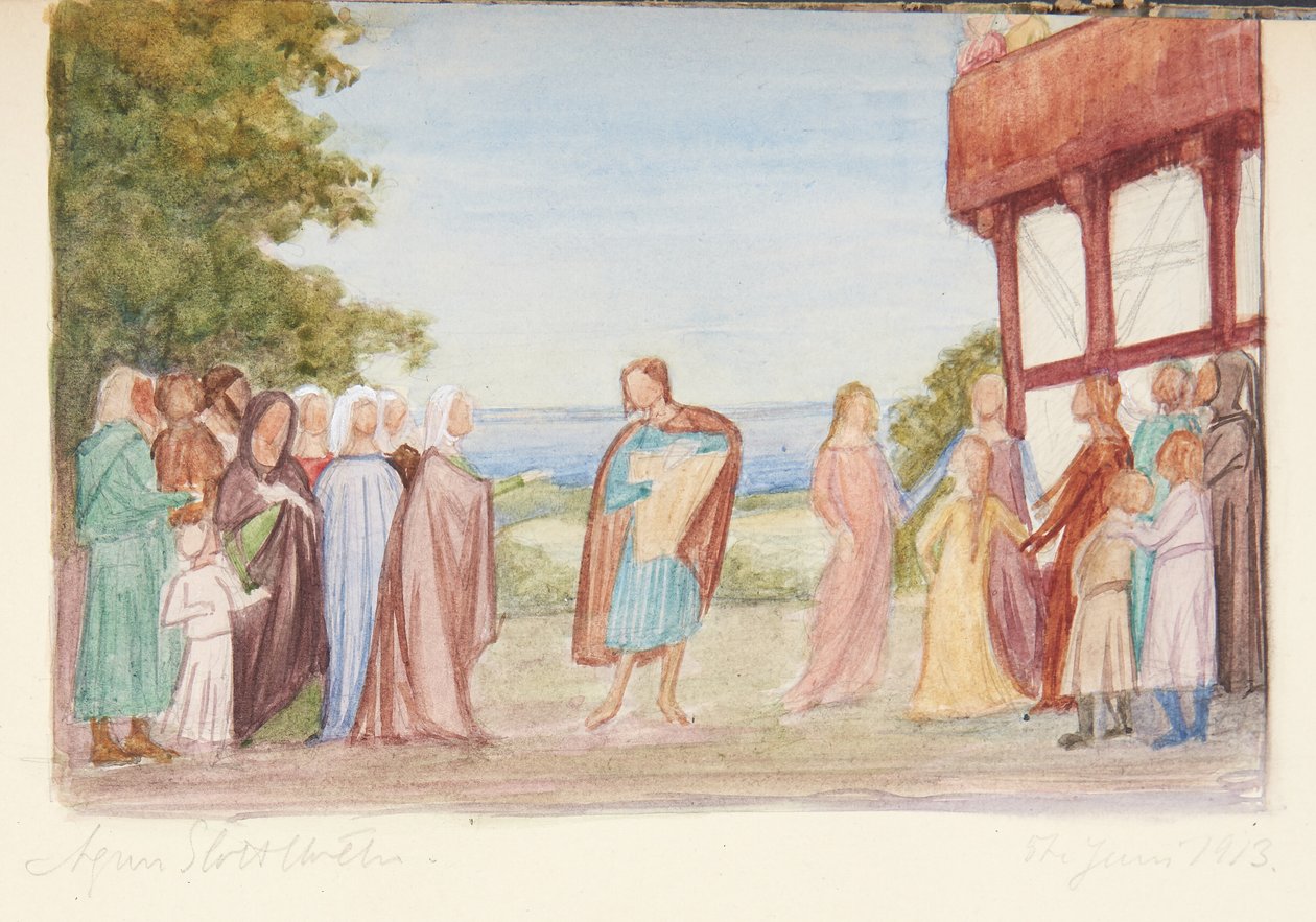 Taslak figür kompozisyonu by Agnes Slott Møller