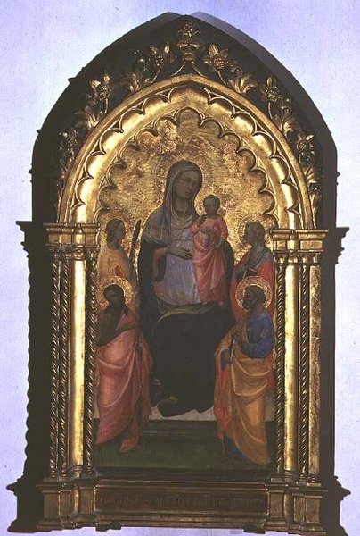 Alçakgönüllü Madonna (panelde öfke) by Agnolo Gaddi