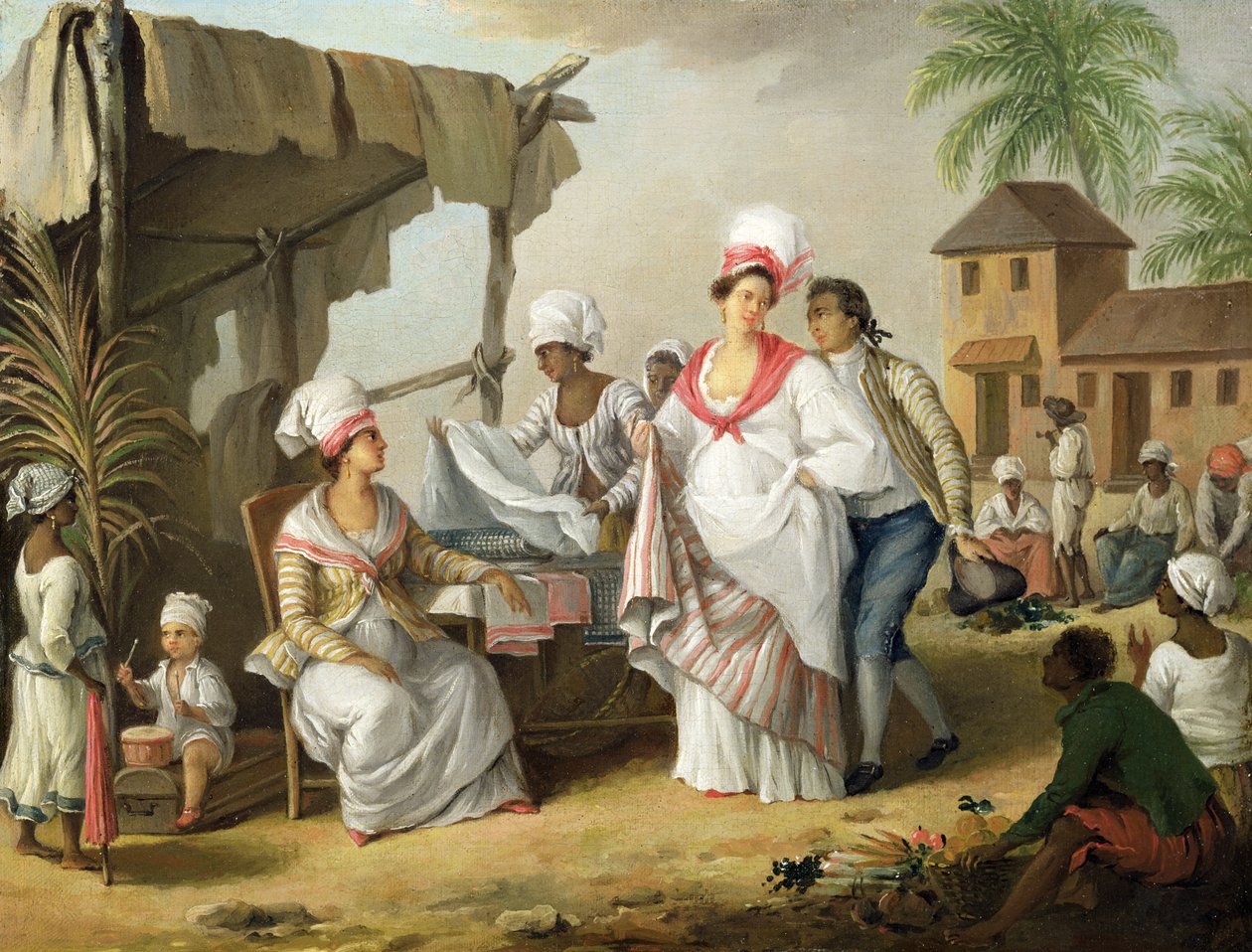 Keten Pazarı, Roseau, Dominika, c.1780 by Agostino Brunias