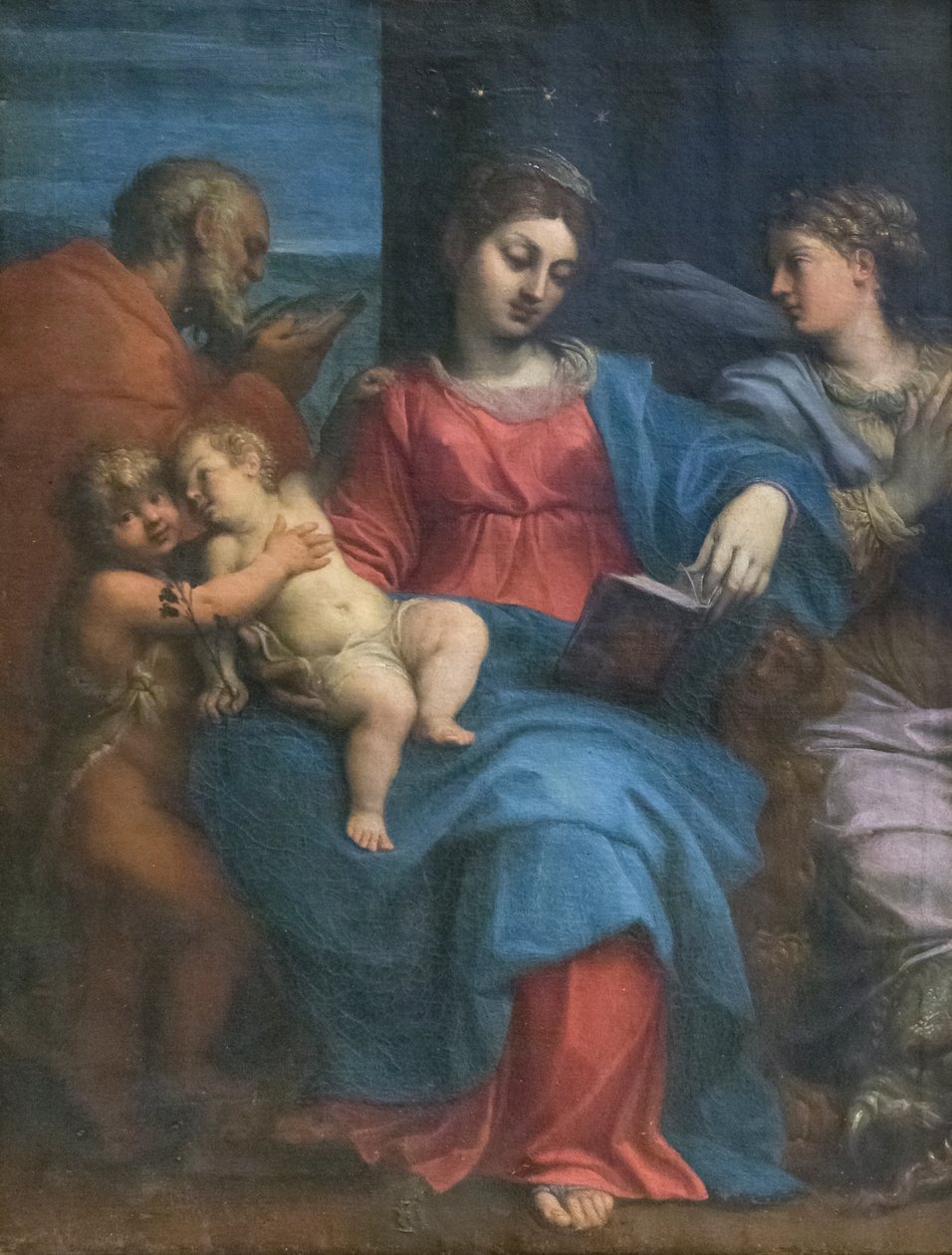 Aziz Margaret ile kutsal aile by Agostino Carracci