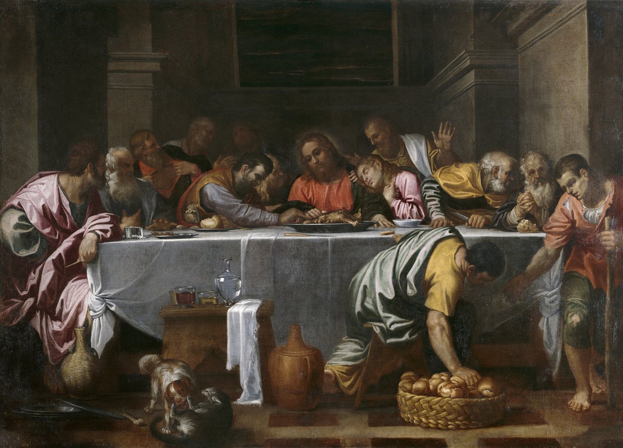 Son Akşam Yemeği by Agostino Carracci