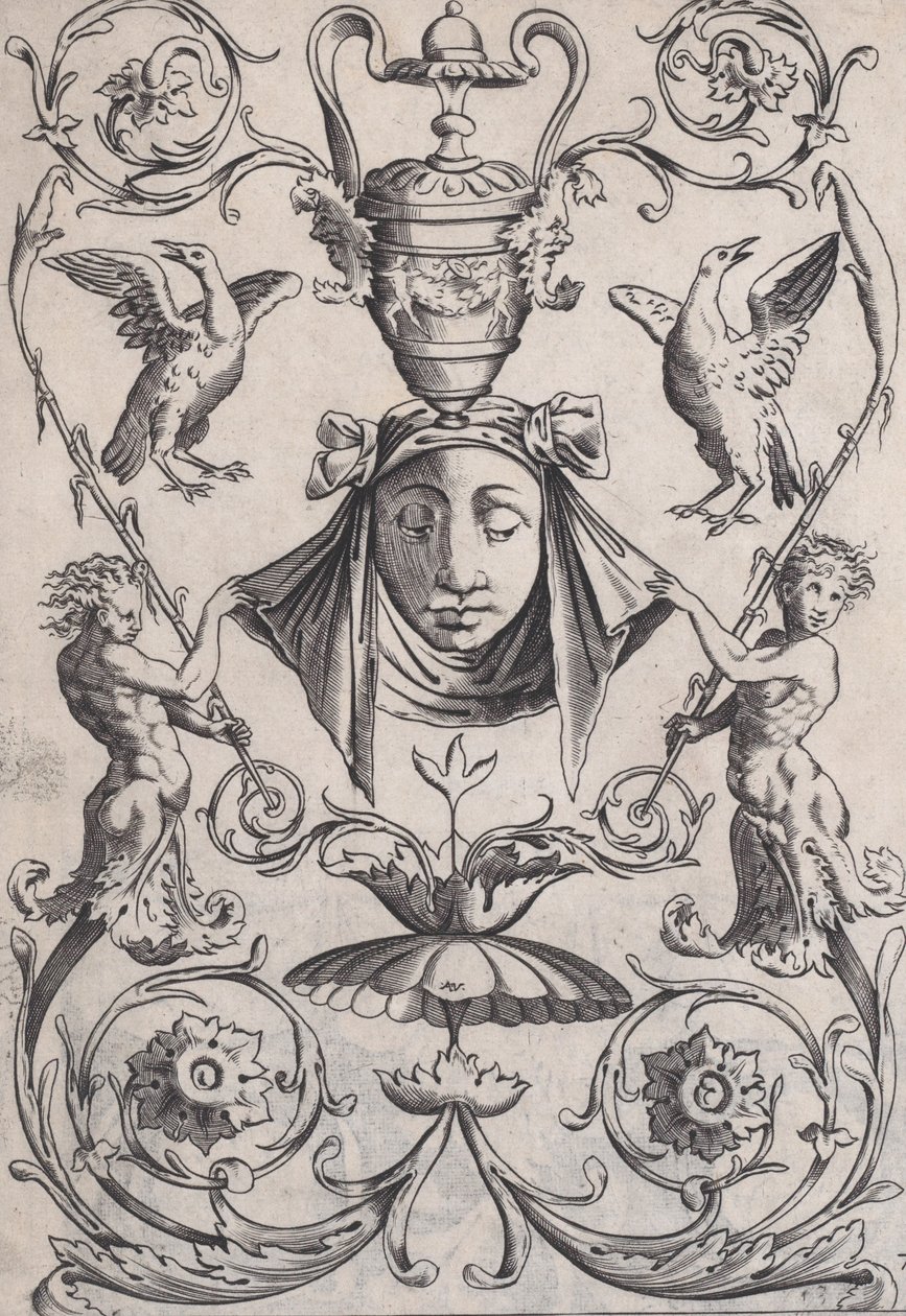 Süs Paneli, ca. 1514-36. by Agostino Veneziano