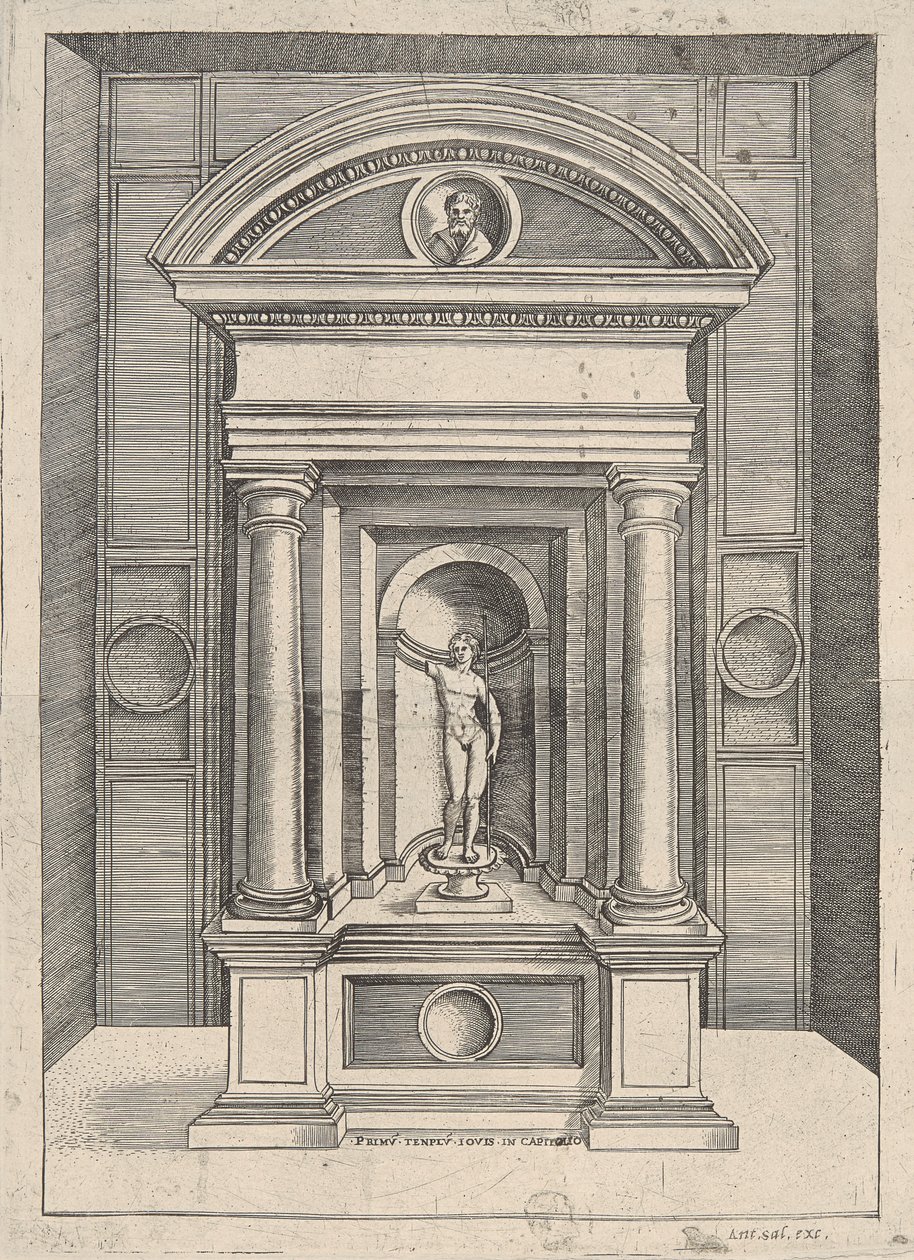 Capitol'de İlk Tenplum Perşembe by Agostino Veneziano