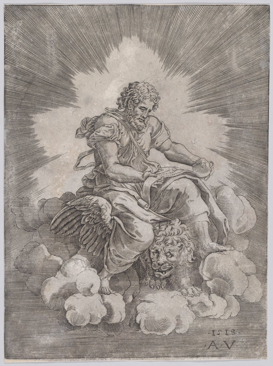 1518 tarihli Aziz Mark. by Agostino Veneziano