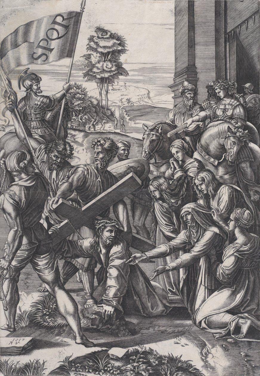 Haç Taşı, 1517. by Agostino Veneziano
