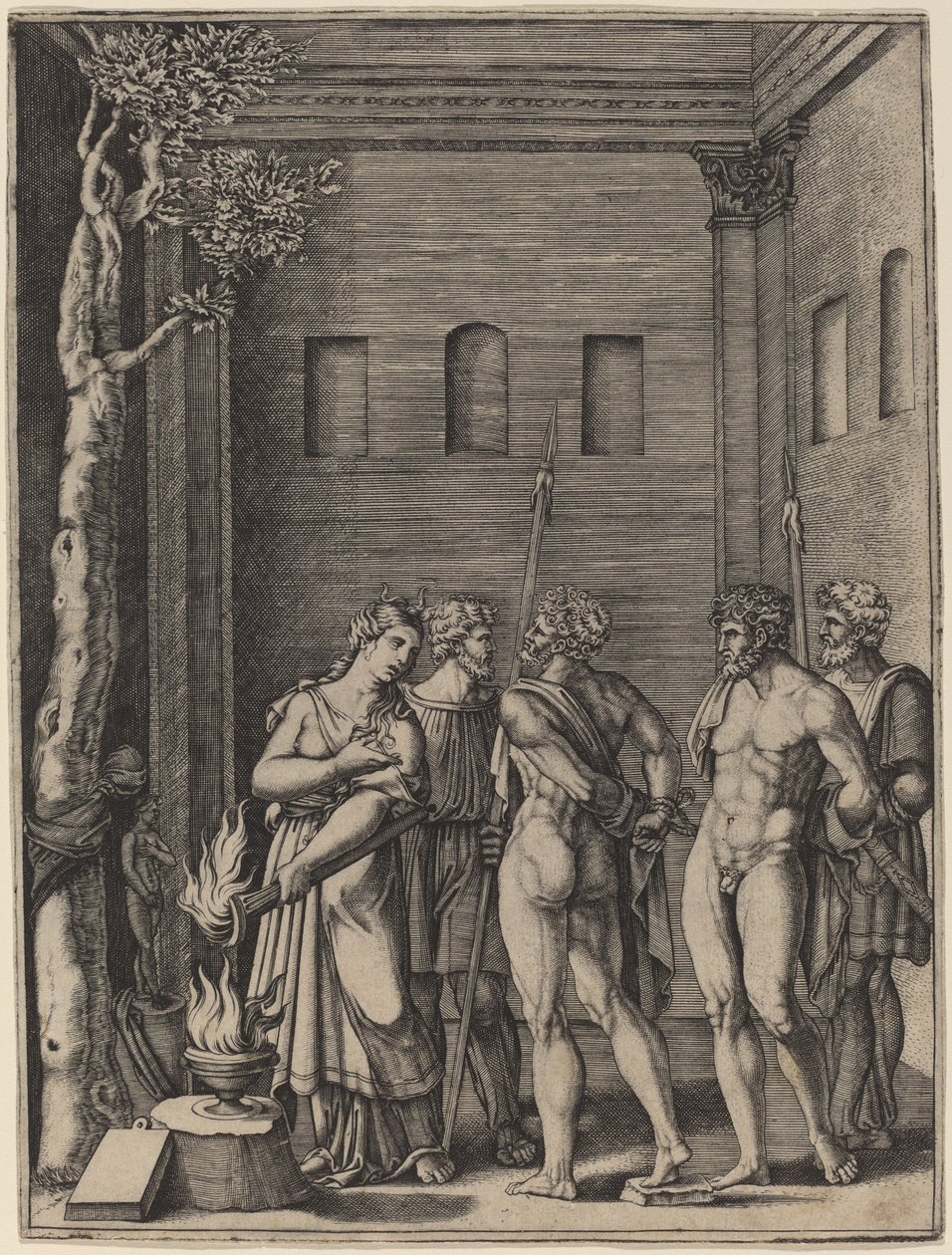 İphigenia Kardeşini Tanırken by Agostino dei Musi