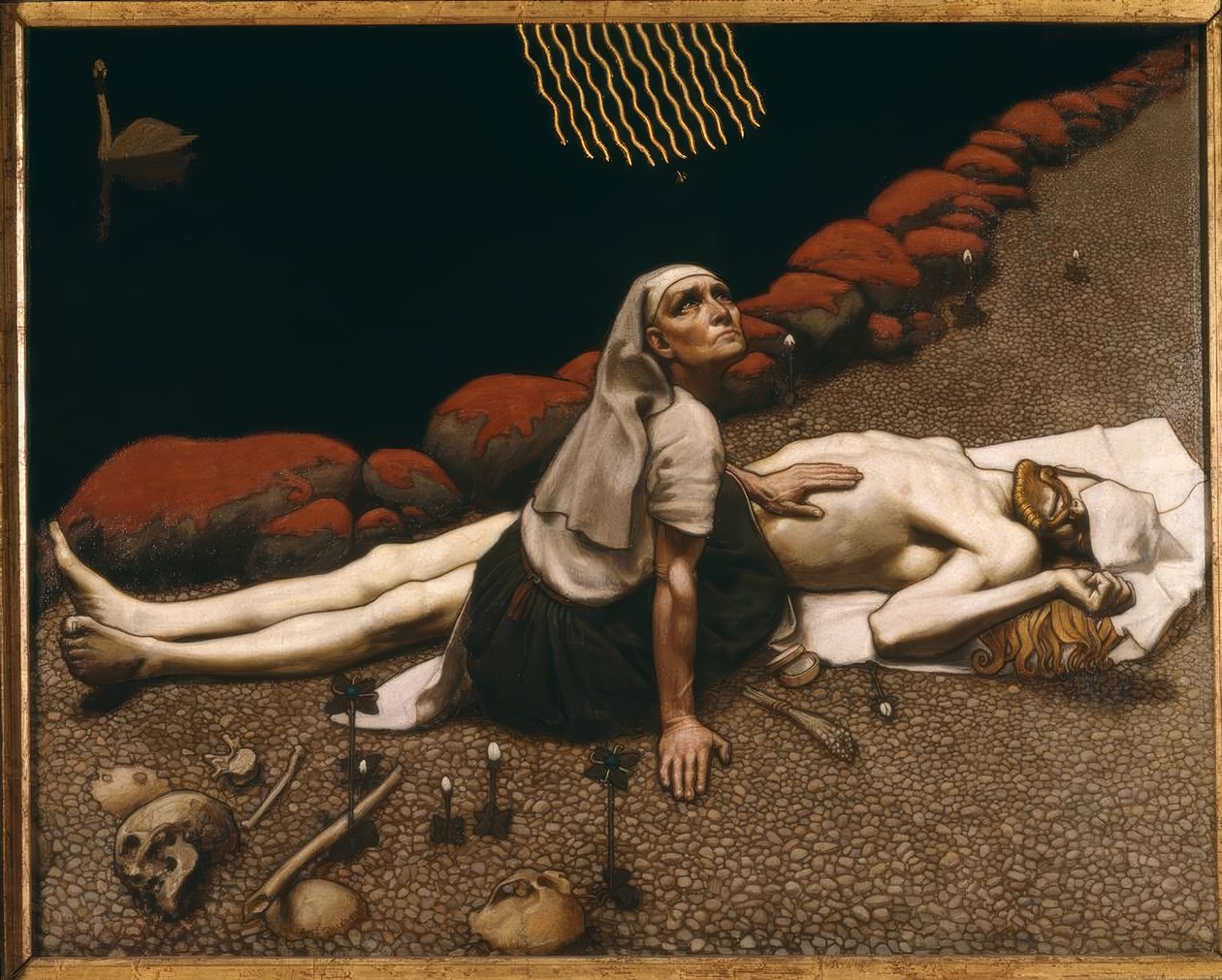 A.Gallen-Kallela, Mutter des Lemminkain. by Akseli Gallen Kallela