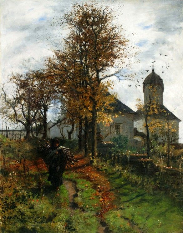 Terk edilmiş din adamları evi. by Albert Chmielowski