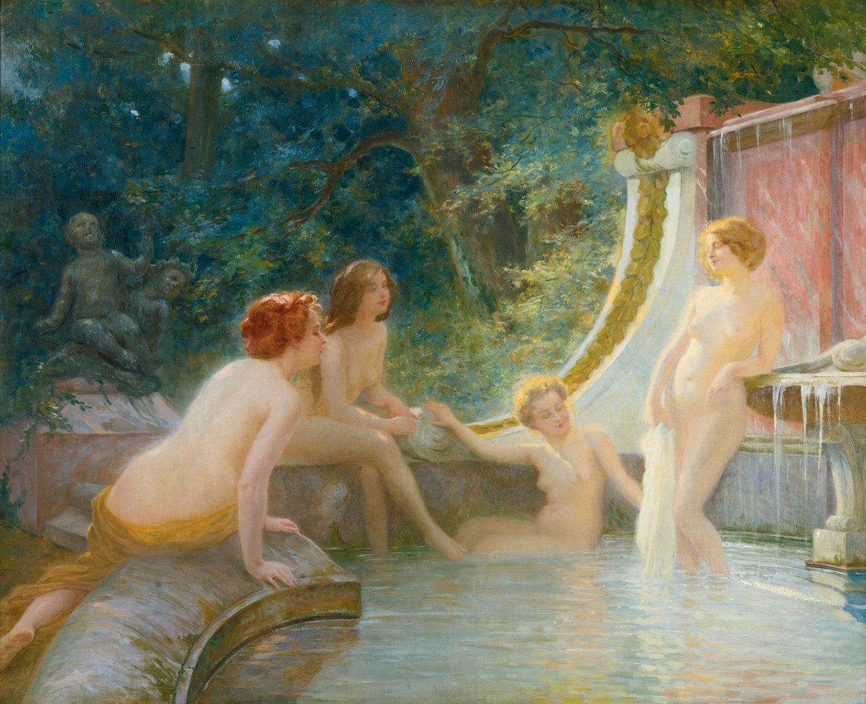 Çeşmede Genç Yıkananlar by Albert Auguste Fourie