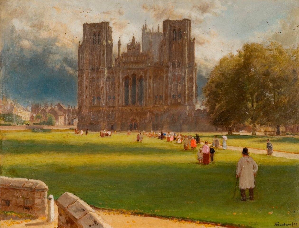 ವೆಲ್ಸ್ ಕ್ಯಾಥೆಡ್ರಲ್, 1889 ಟರ್ಕ್ by Albert Goodwin
