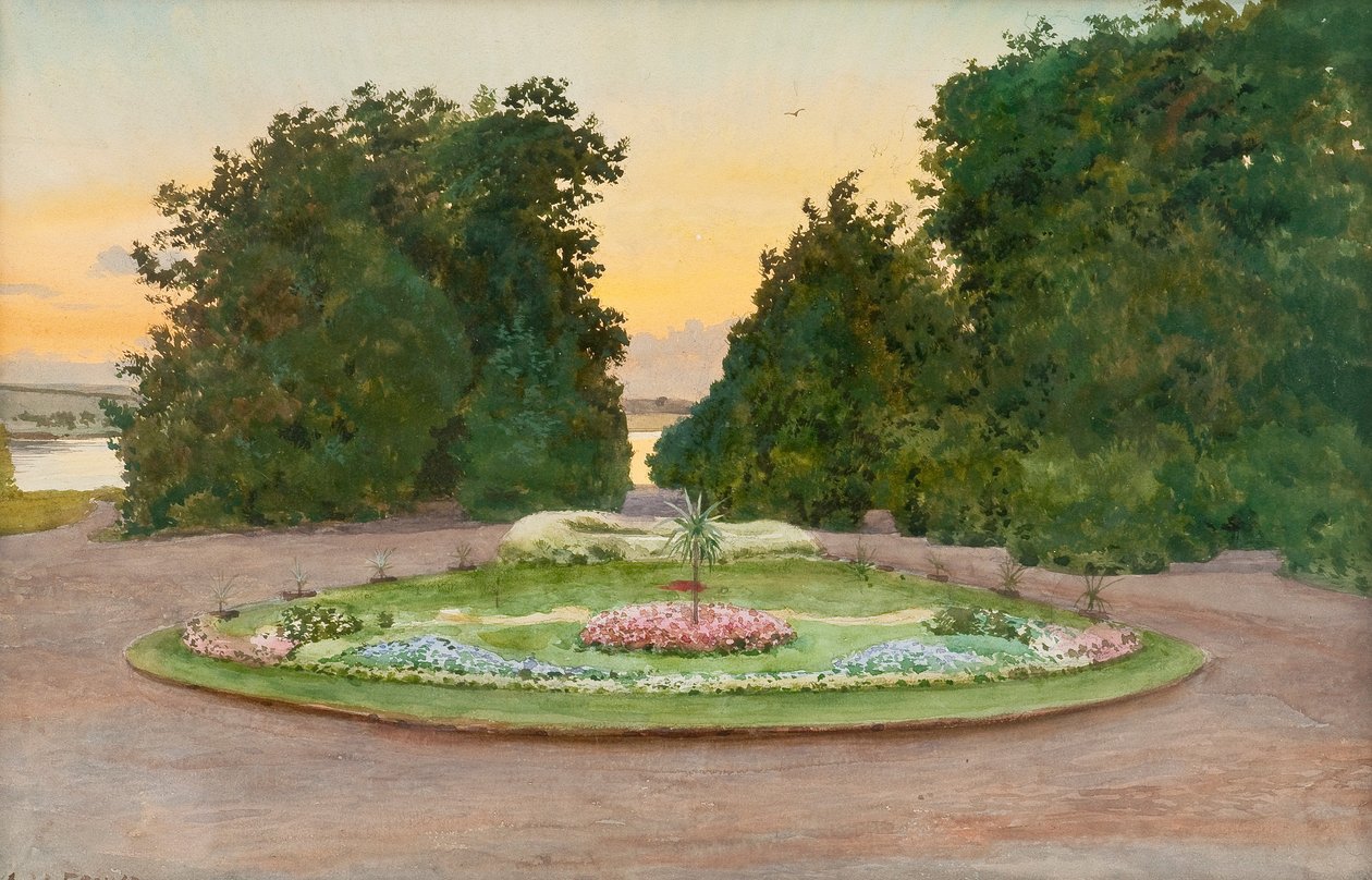 Parkta Akşam by Albert Nikolaevich Benois