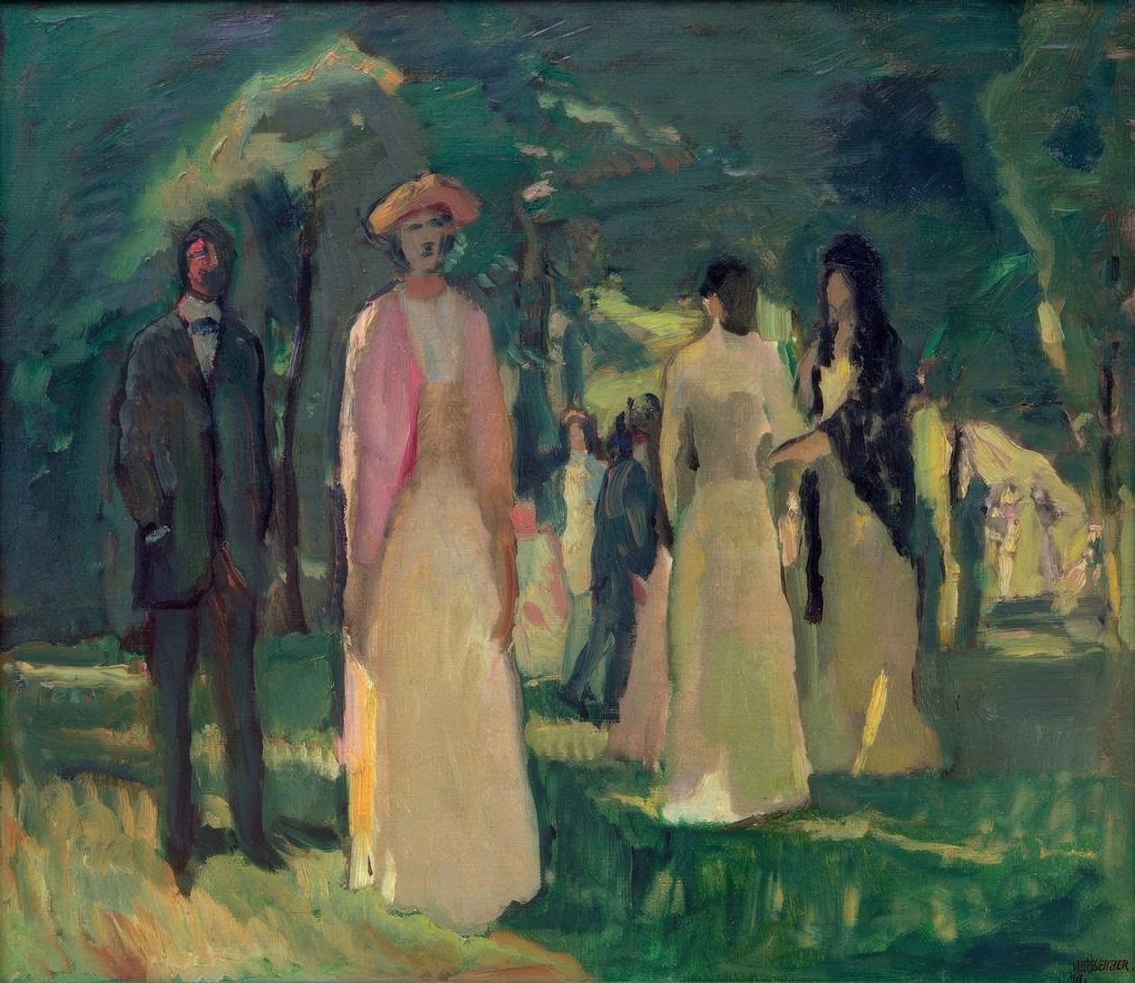 Bahçe partisi by Albert Weisgerber