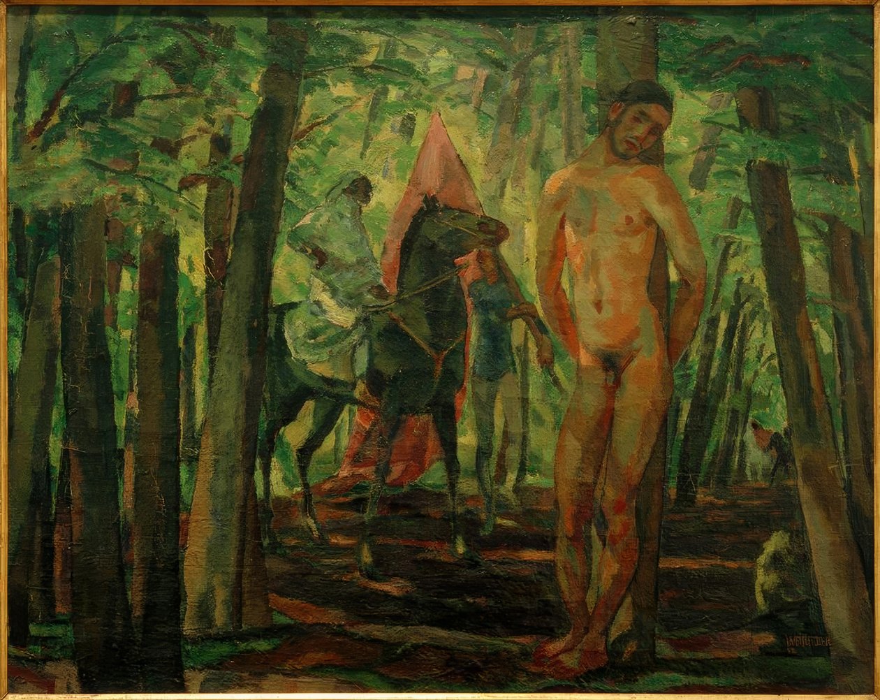 Sebastian ile binici I by Albert Weisgerber