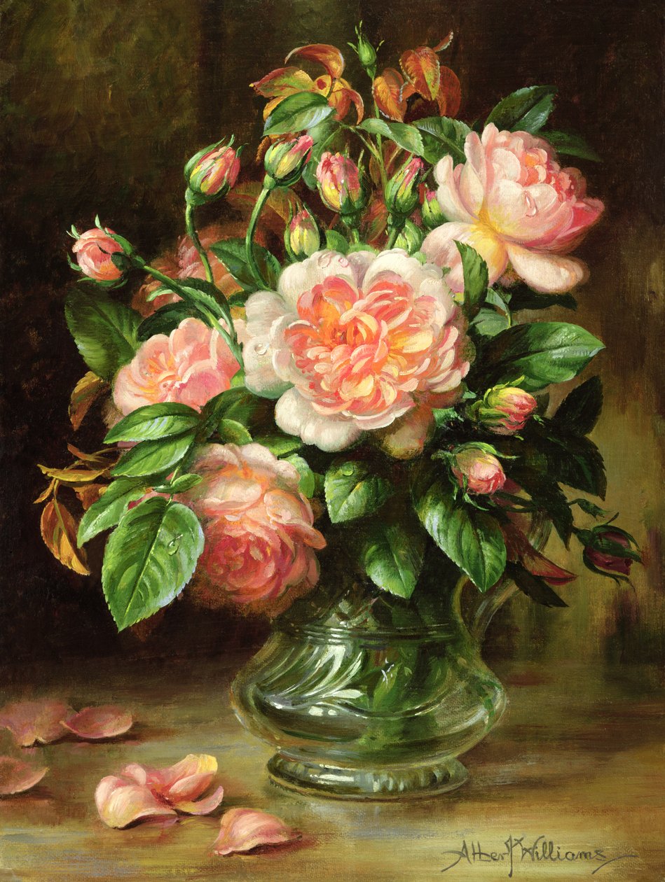 Bardakta İngiliz Zarafet Gülleri by Albert Williams