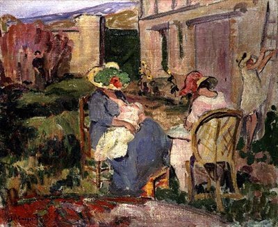 Aile (tuval üzerine yağlı boya) by Albert Charles Lebourg