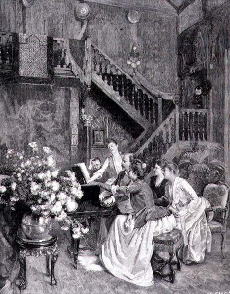 Müzik Çalışmak (gravür) by Albert (after) Aublet