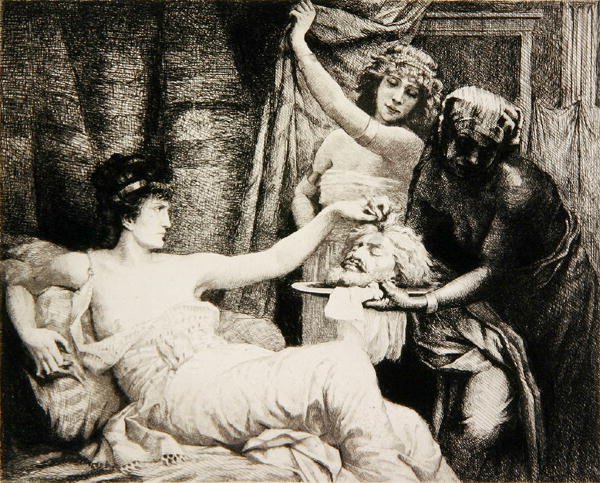 Herodias c.1878 (gravür) by Albert Alexander Paul Rouffio