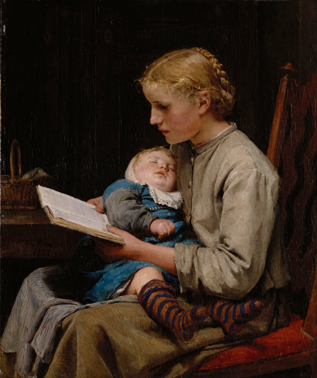Rose ve Bertha Gugger, 1883 by Albert Anker