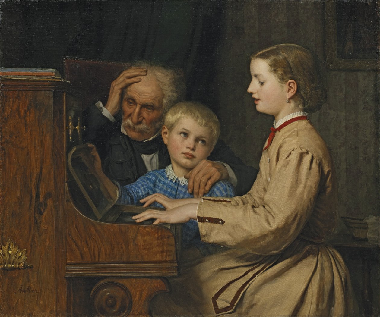 Vatan Şarkısı, 1874 by Albert Anker
