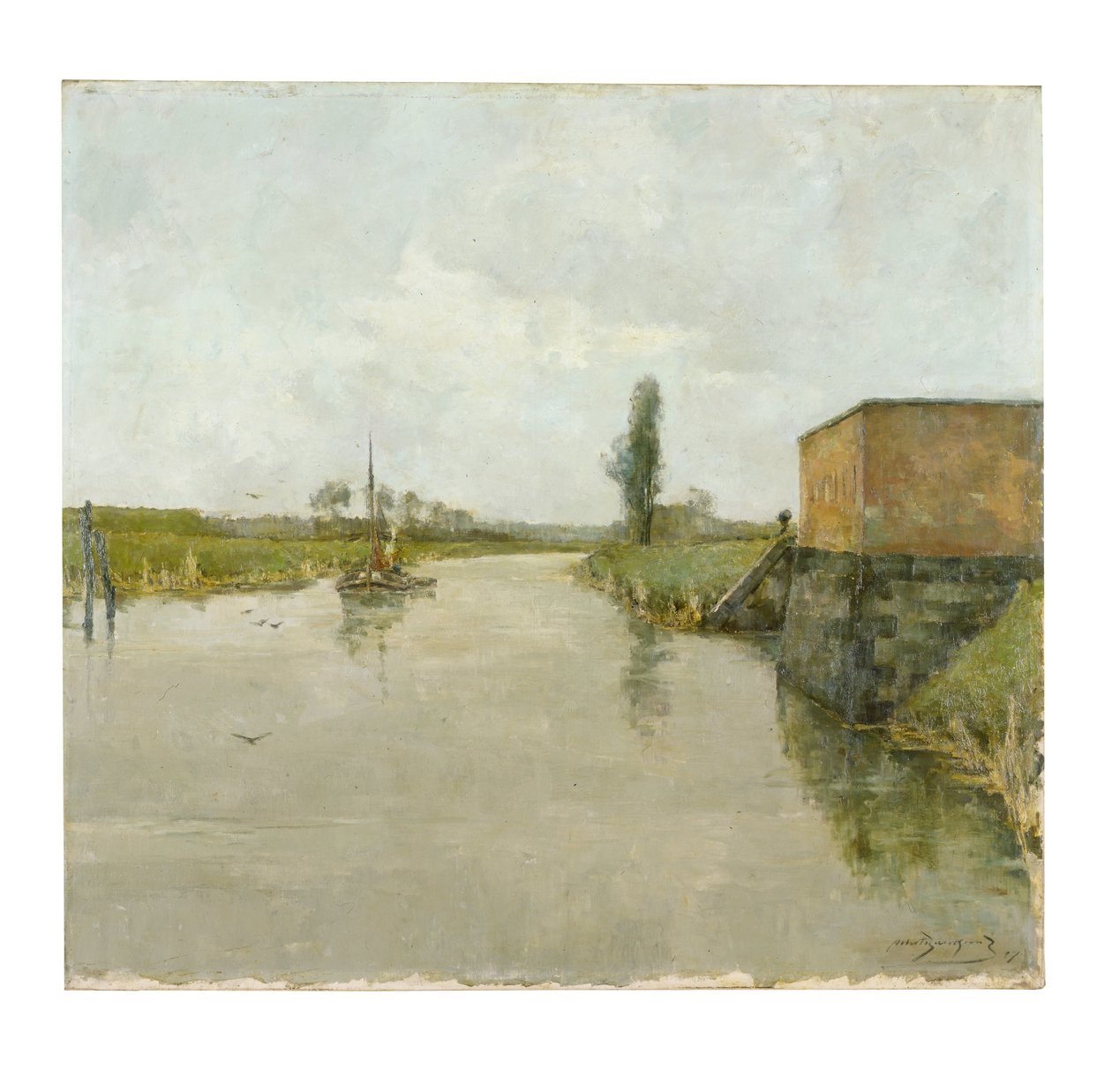 Dendemonde'daki Scheldt Nehri by Albert Baertsoen