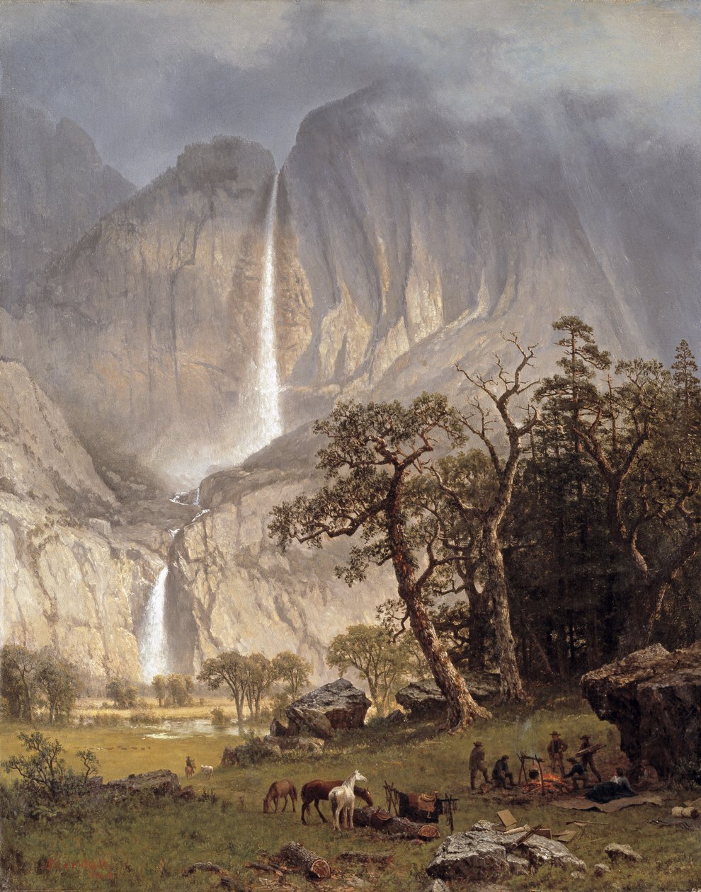 Cho-looke, Yosemite Düşüşü, 1864 by Albert Bierstadt