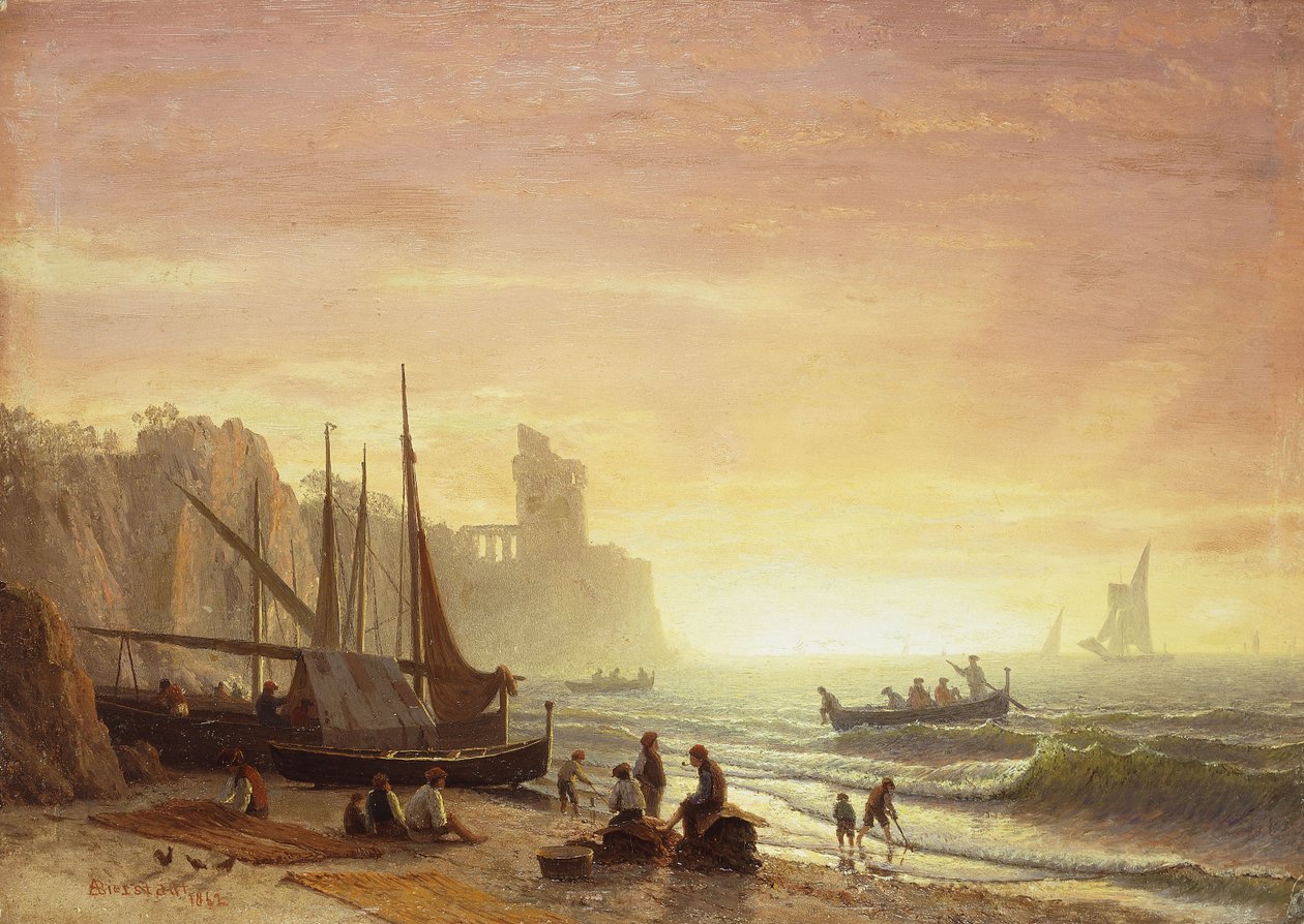 Balıkçı Filosu, 1862 by Albert Bierstadt