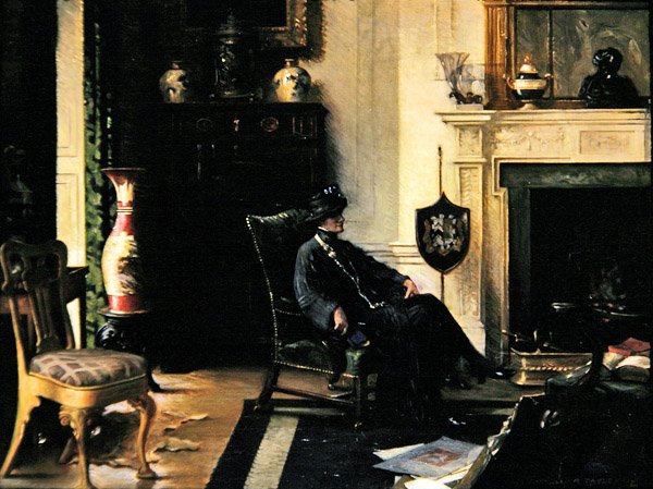 Bayan bir iç by Albert Chevallier Tayler