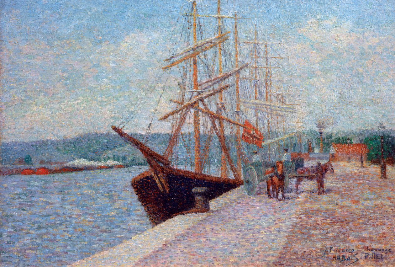 Quai de Lesseps - Rouen by Albert Dubois Pillet