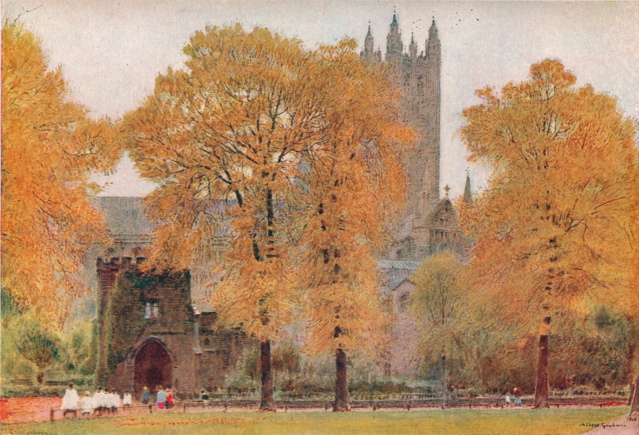 Canterbury Katedrali, 1908 by Albert Goodwin