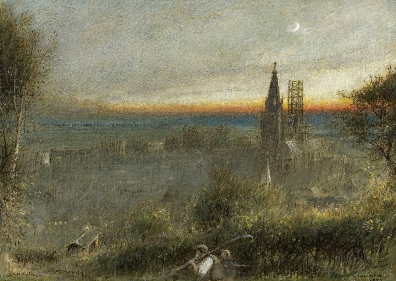 Caudebec, Normandiya by Albert Goodwin