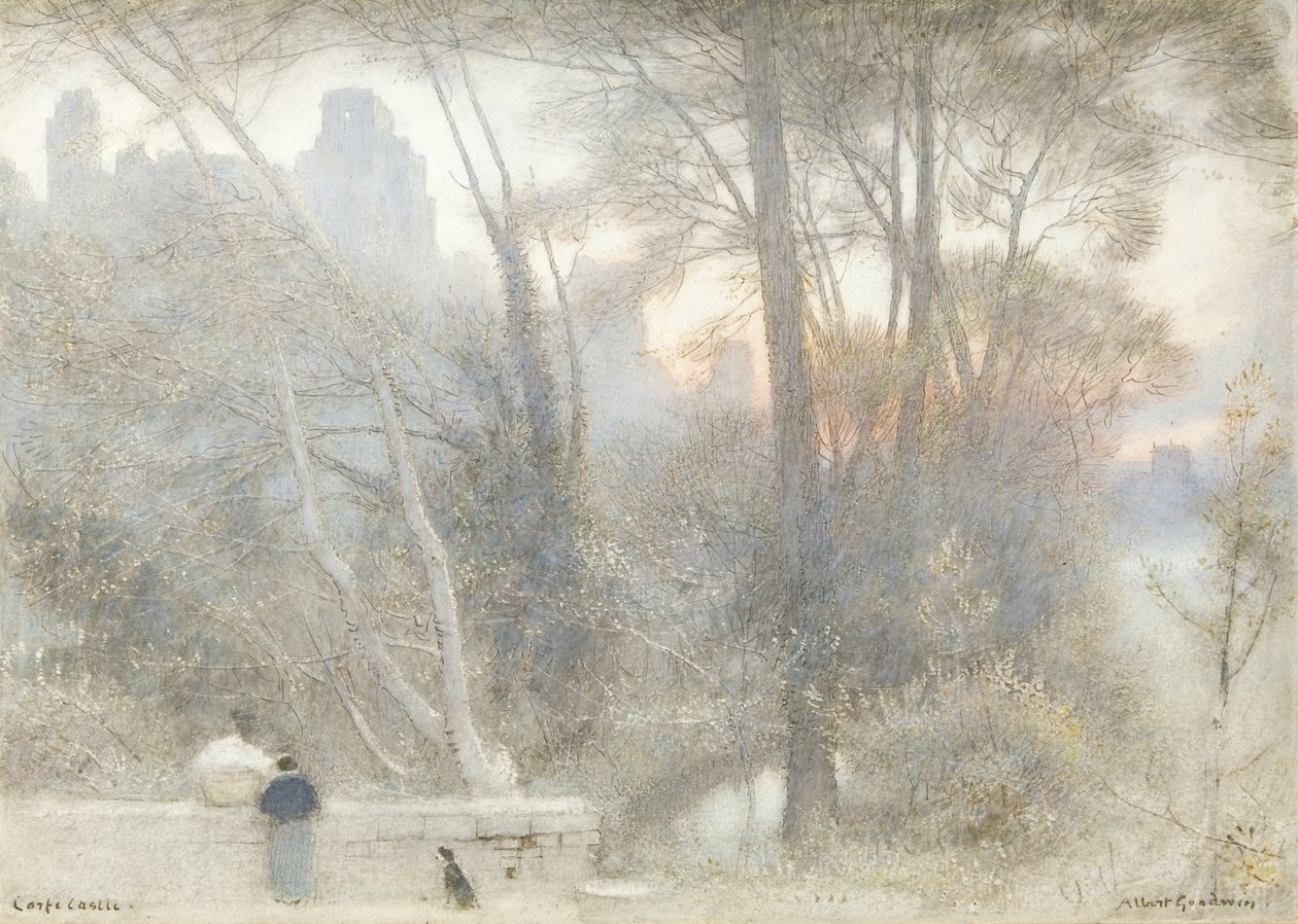 Korfe Kalesi by Albert Goodwin