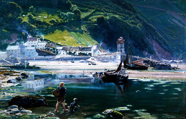 Countisbury Tepesi, Lynmouth by Albert Goodwin